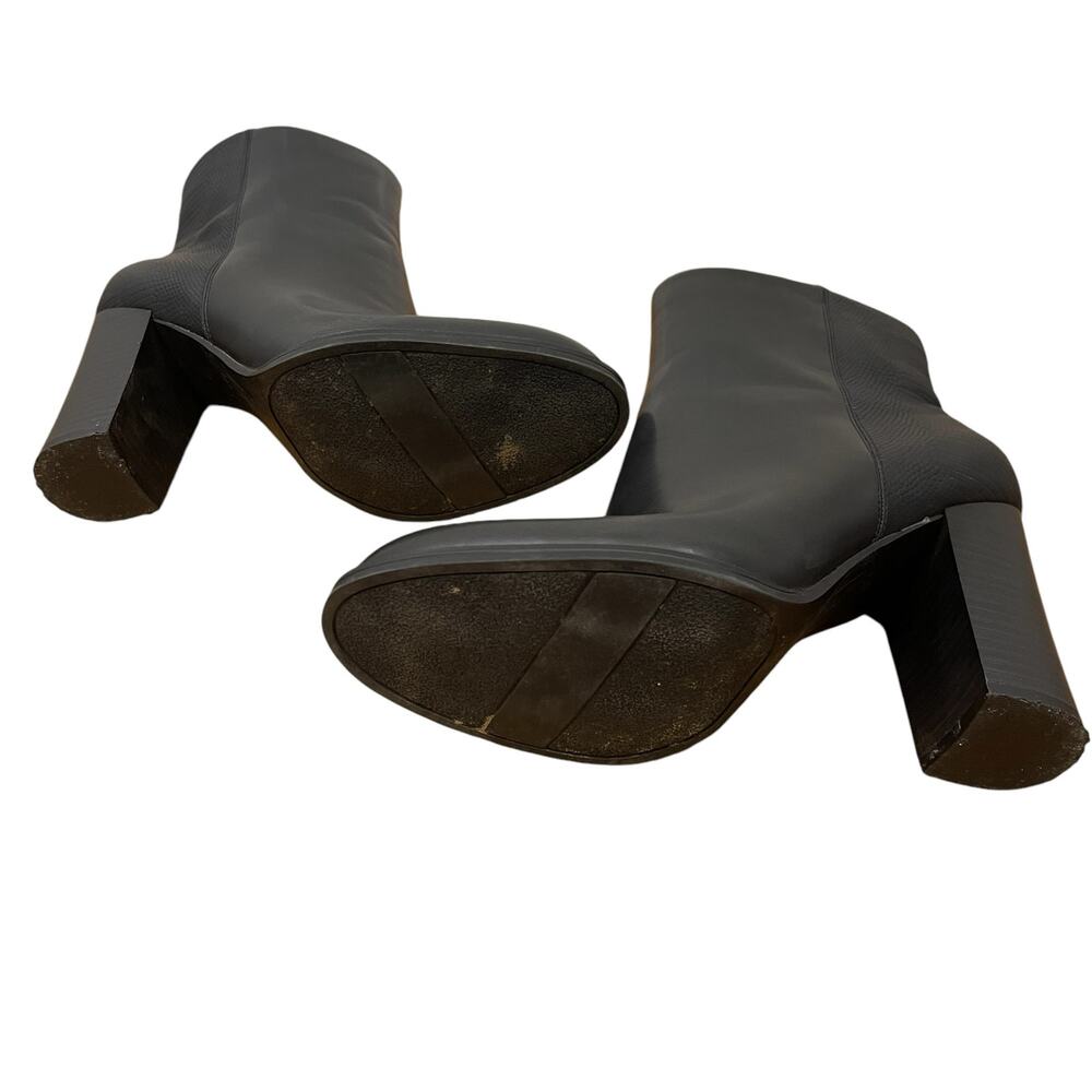 Circus by Sam Edelman Rollins Black Croc Embossed Leather Bootie Size 8.5 - Picture 5 of 8